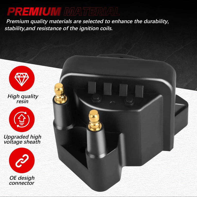 FAERSI Set of 3 Ignition Coil Pack Compatiable with Buick& Cadillac& Chevy& GMC& Isuzu& Oldsmobile& Pontiac Grand Prix 1991-2008, Ignition Coils Replacement for 10467067 DR39 E530C D555 C849 5C1058 - Image 2